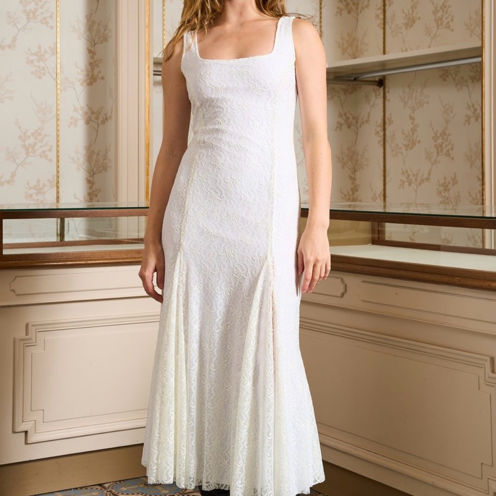 Maison Cleo Sandy White Lace Dress